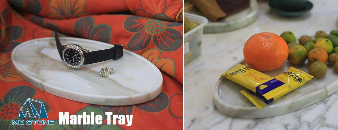 Oval Calacatta Marble Tray from MQ STONE