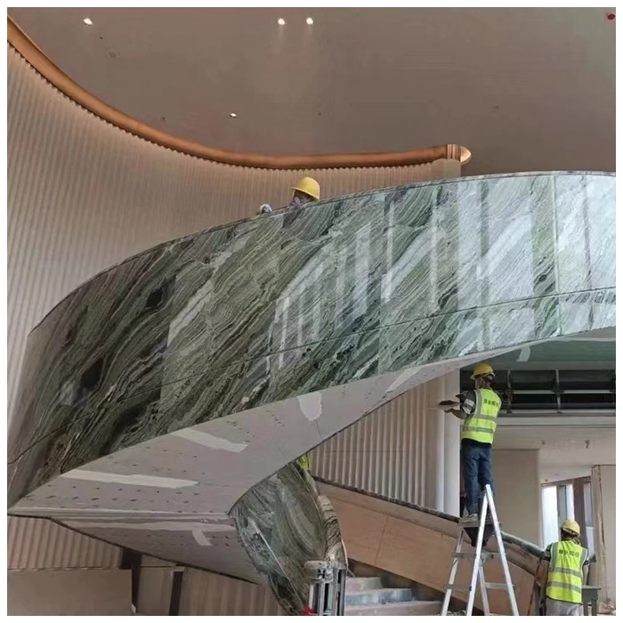 Matcha Verde Marble Staircase