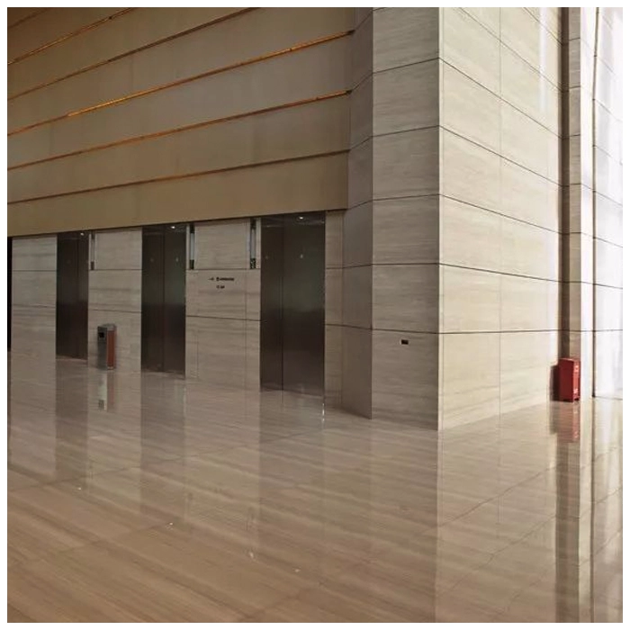 Wooden Marble Flooring Tiles in Office Building Lobby MQ STONE