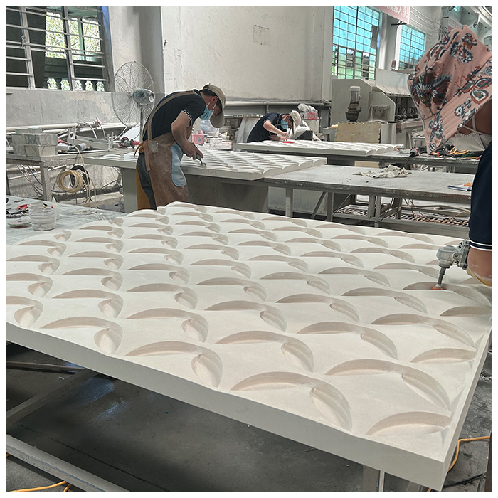 3D CNC Carving Limestone Cladding