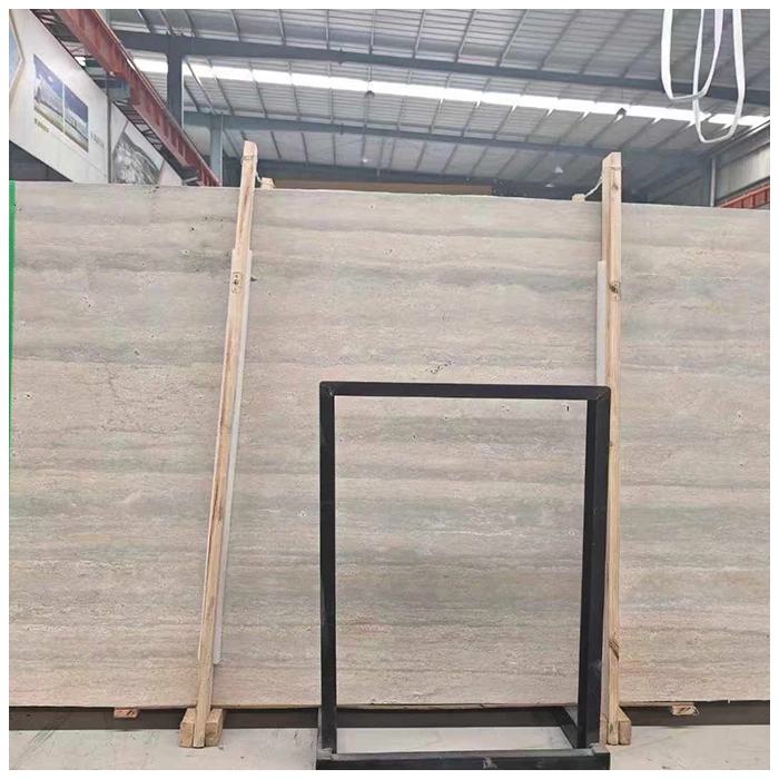 Italian Silver Grey Travertine Slab