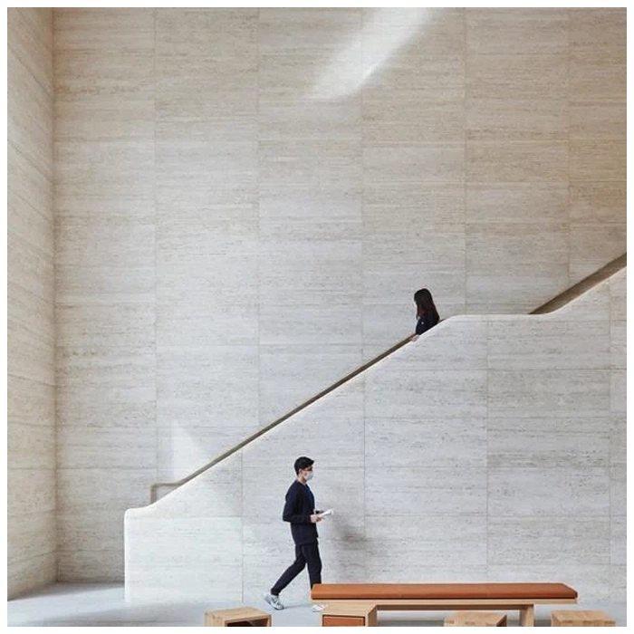 Natural Beige Travertine Stone Indoor Wall Facade Projects MQ STONE