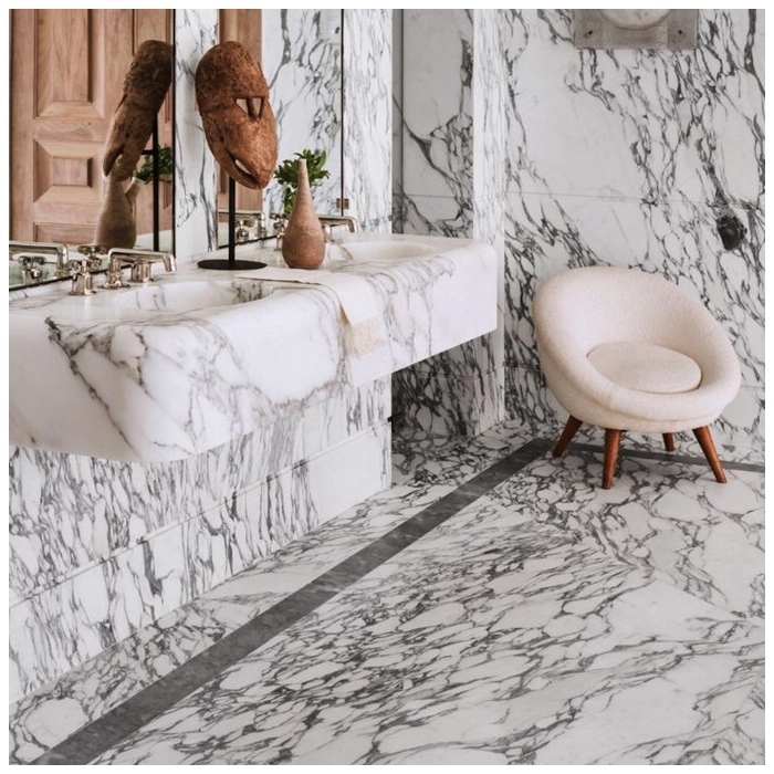 Arabescato Marble Tiles For Bathroom Projects MQ STONE