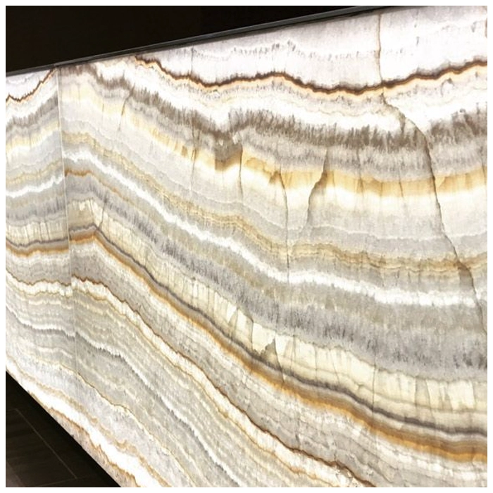 Backlit Onyx Marble Desk for Hotel MQ STONE