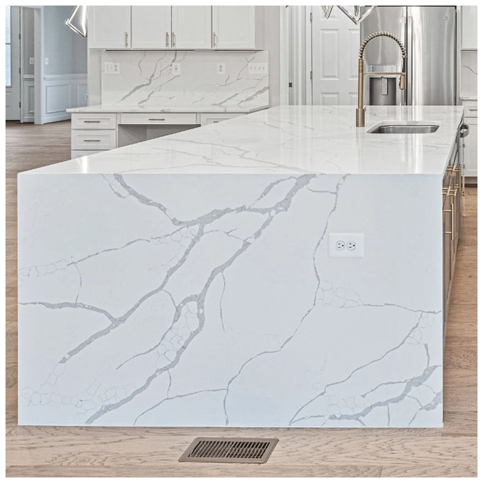 Calacatta Marble White Quartz Countertops Designs MQ STONE